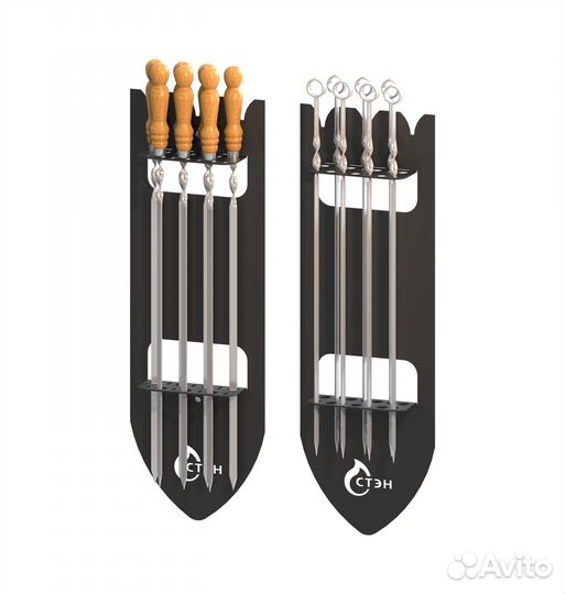 Держатель для шампуров, подставка настенная