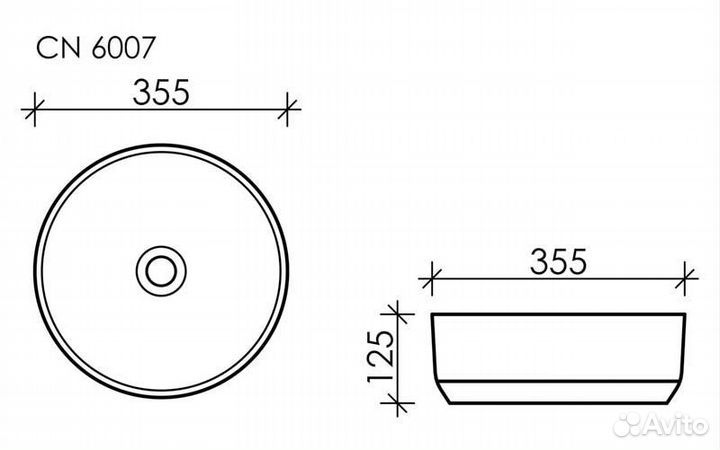 Раковина накладная Ceramica nova Element Cn6007