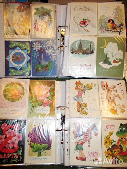 Открытки СССР (альбом более 300 штук)