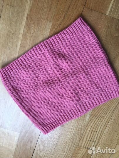 Шапка снуд перчатки кожанные