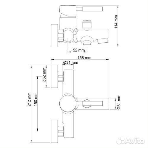 Смеситель для ванны wasserkraft Wern 4201