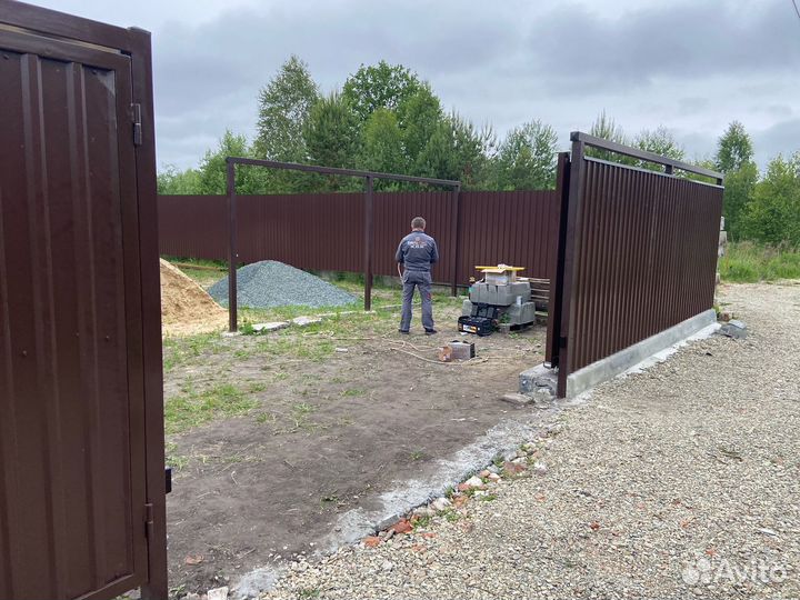 Откатные ворота с автоматикой