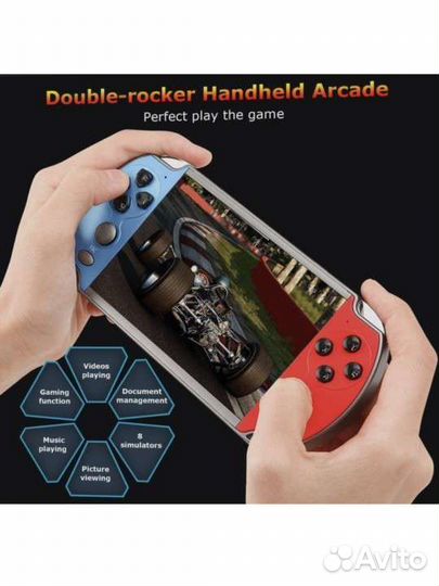 Игровая портативная приставка с наушниками