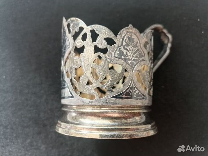 Подстаканник серебро 875 пробы Кубачи