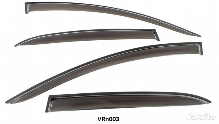 Дефлекторы окон (4 шт.) Renault Logan 1 Фаза 2