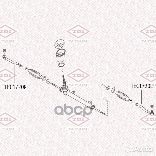 Наконечник рулевой тяги nissan micra/note/tiida