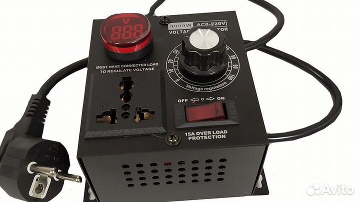 Регулятор напряжения 4 кВт с дисплеем вт-4000W