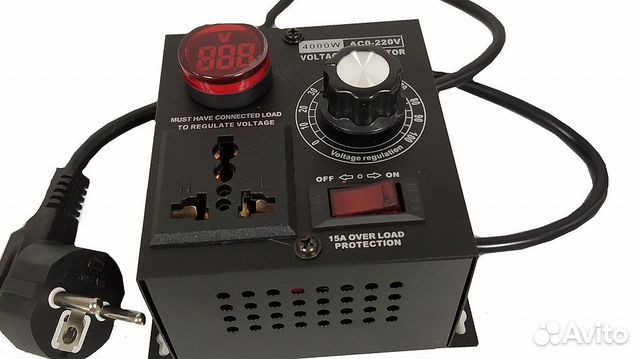 Регулятор напряжения 4 кВт с дисплеем вт-4000W