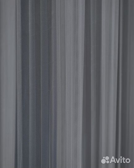 Плиссе тюль цвет серый