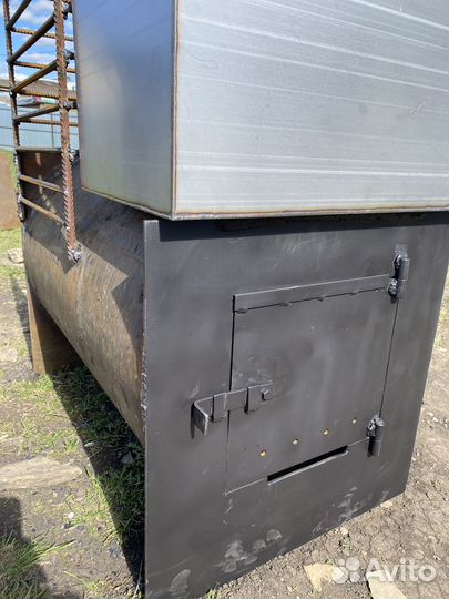 Печь для бани с баком