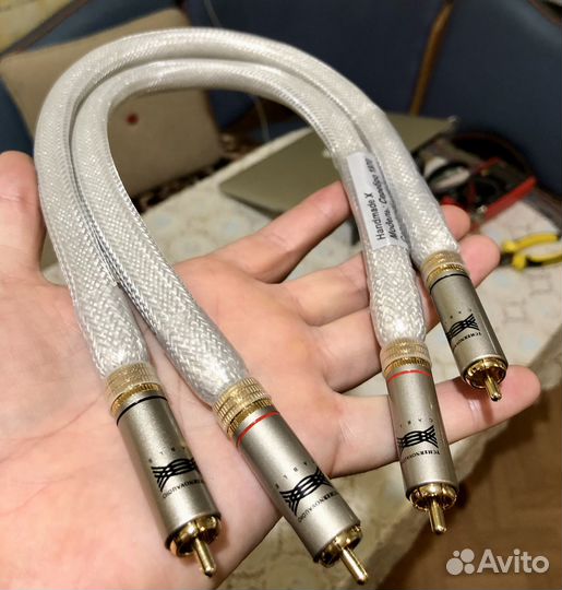 Серебряный кабель RCA Handmade X