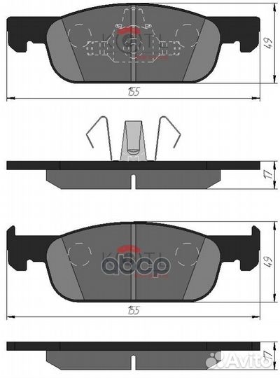 Колодки тормозные дисковые передние к-т logan