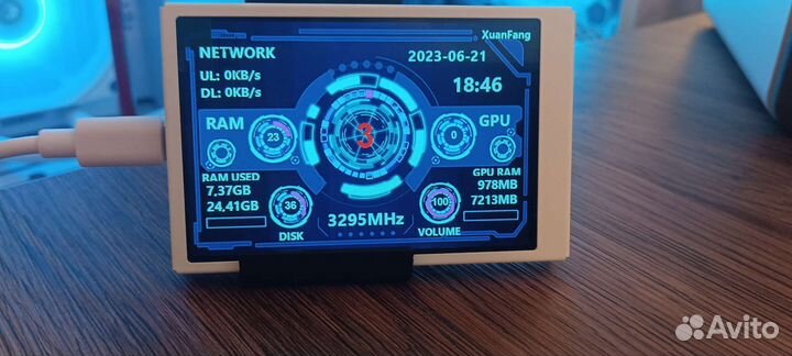 3,5-дюймовый IPS USB мини-экран Мониторинг пк