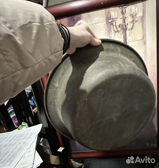 Латунный таз для варенья