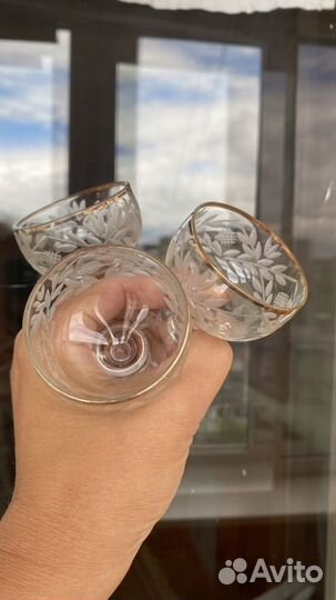 Рюмки и фужеры хрусталь