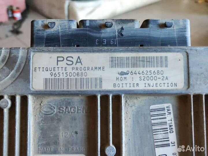 Блок управления двигателем Peugeot 206 1.4