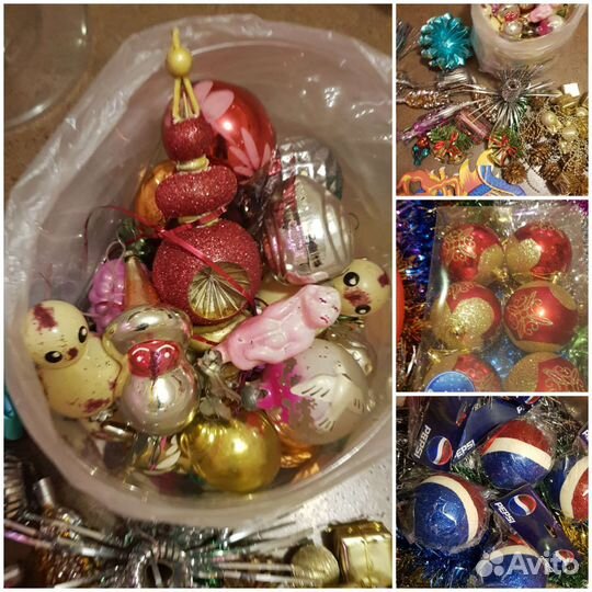 Игрушки, гирлянды, подарки