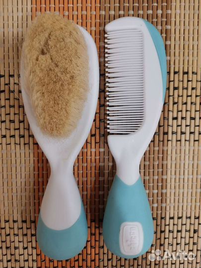 Расческа и щетка натуральная Chicco Baby Moments0+