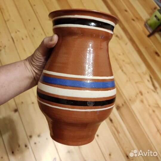 Глиняная крынка, ваза, СССР. Керамика
