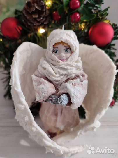 Ватные елочные игрушки