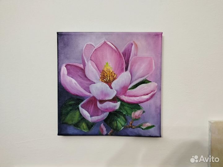Картина маслом на холсте. Магнолия
