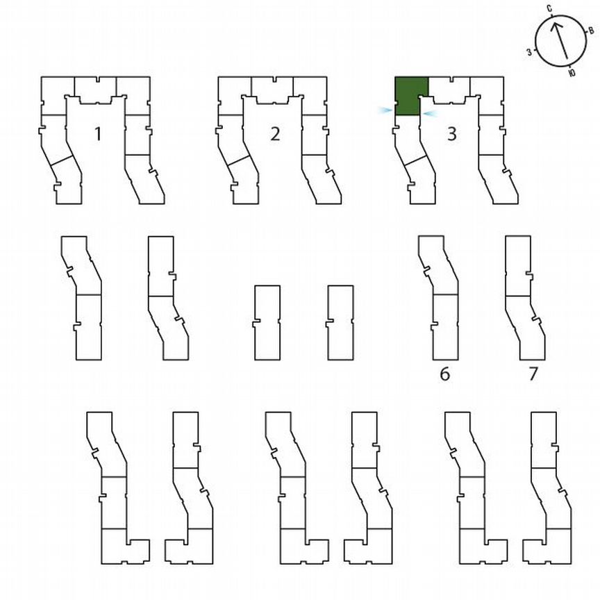 3-к. квартира, 60,2 м², 2/3 эт.