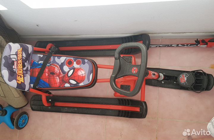 Снегокат человек паук