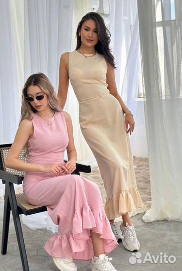 Платье женское французский Лен