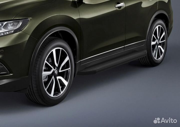 Пороги Подножки Nissan Qashqai 2007-13 Premium-Bl