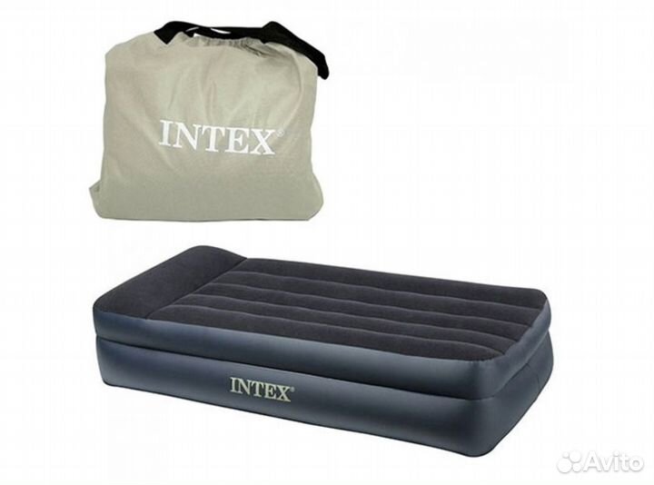 Надувная кровать 100*191*42+насос 220в электро