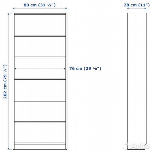 Стеллаж IKEA Billy белый оригинал