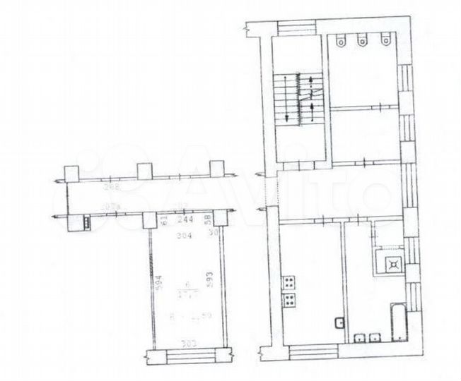 Комната 17,7 м² в 1-к., 2/5 эт.
