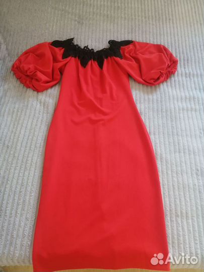 Вечернее красное платье 42