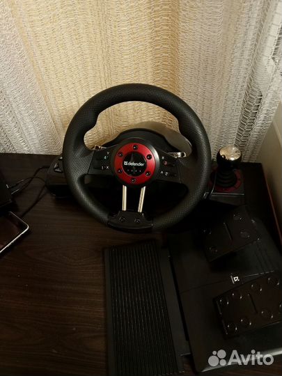 Игровой руль с педалями для пк