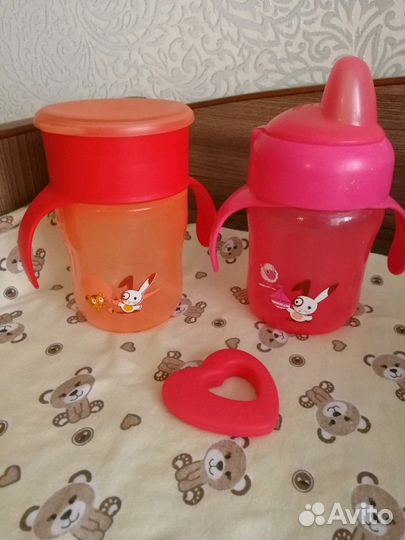 Поильник и кружка непроливайка avent