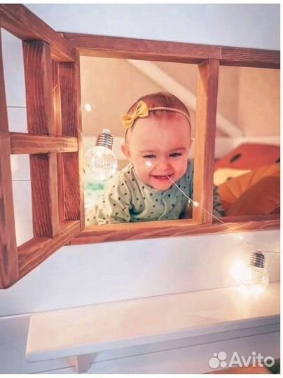 Детская кровать для двоих из настоящего дерева