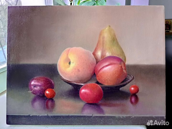 Картина маслом натюрморт с фруктами