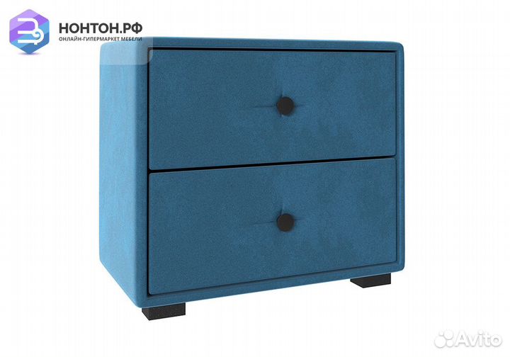 Тумба прикроватная Tango велюр синий