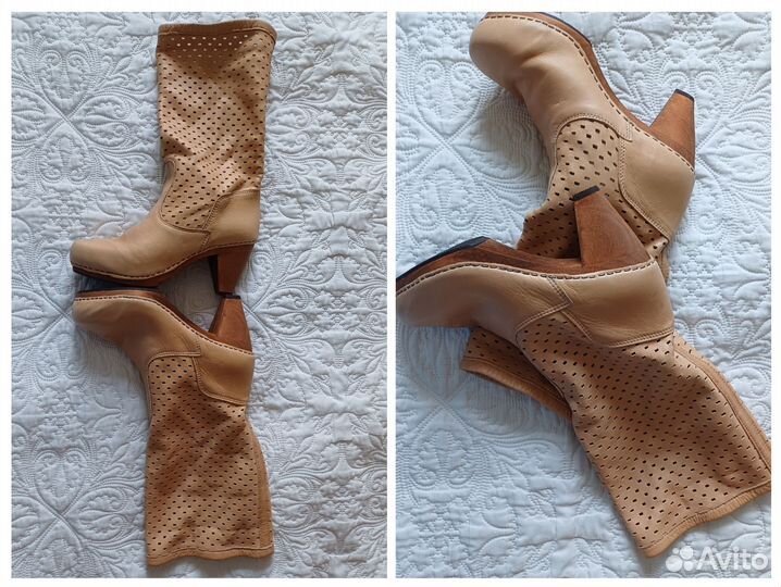 Сапоги-клоги, натуральная кожа