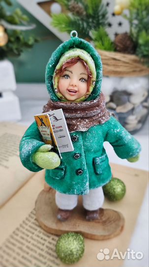 Ватная игрушка на ёлочку