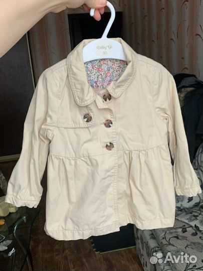 Тренч летний хлопковый для девочки