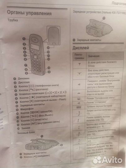 Телефонный аппарат Panasonic, провода, розетки