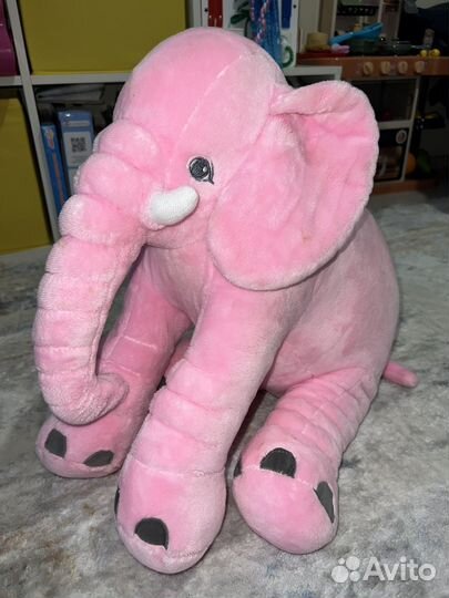 Слон розовый мягкая игрушка