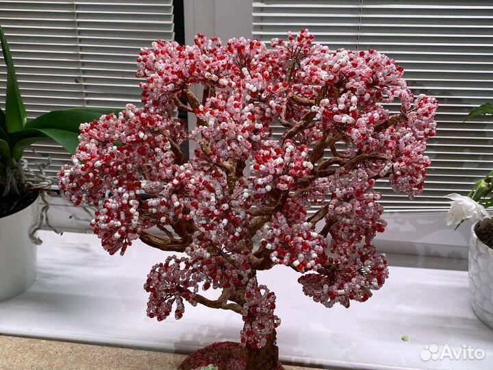 Дерево Сакура из бисера для интерьера