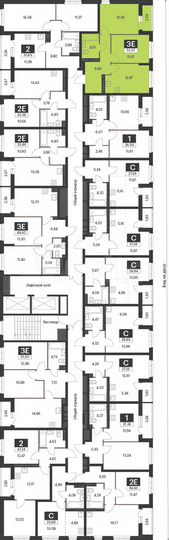 2-к. квартира, 52,4 м², 9/15 эт.