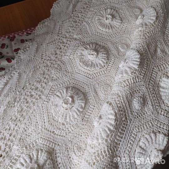 Плед покрывало 240#200 хлопок. Винтаж