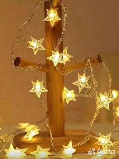Гирлянда светодиодная Звезда и Елочка