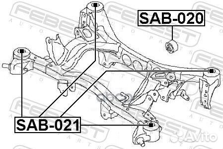 Сайлентблок задней балки subaru forester/imprez