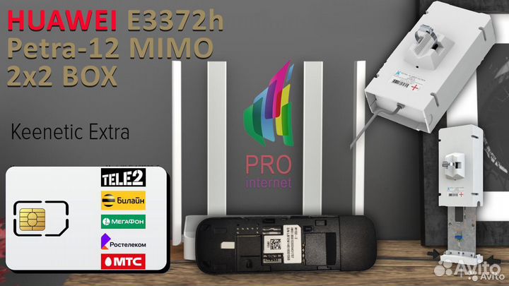 Роутер keenetic Extra E3372 Petra-12 mimo BOX