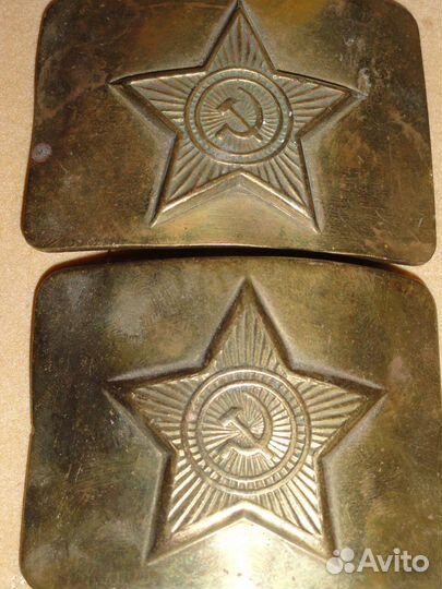 Пара. Пряжки пряги бляхи со звездой. са СССР